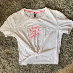 Show Your Pride Short Sleeve Tie Crop Top